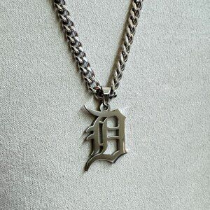 Detroit Tigers Necklace - 5mm Cuban - Silver - 22" Chain - Christmas Gifts